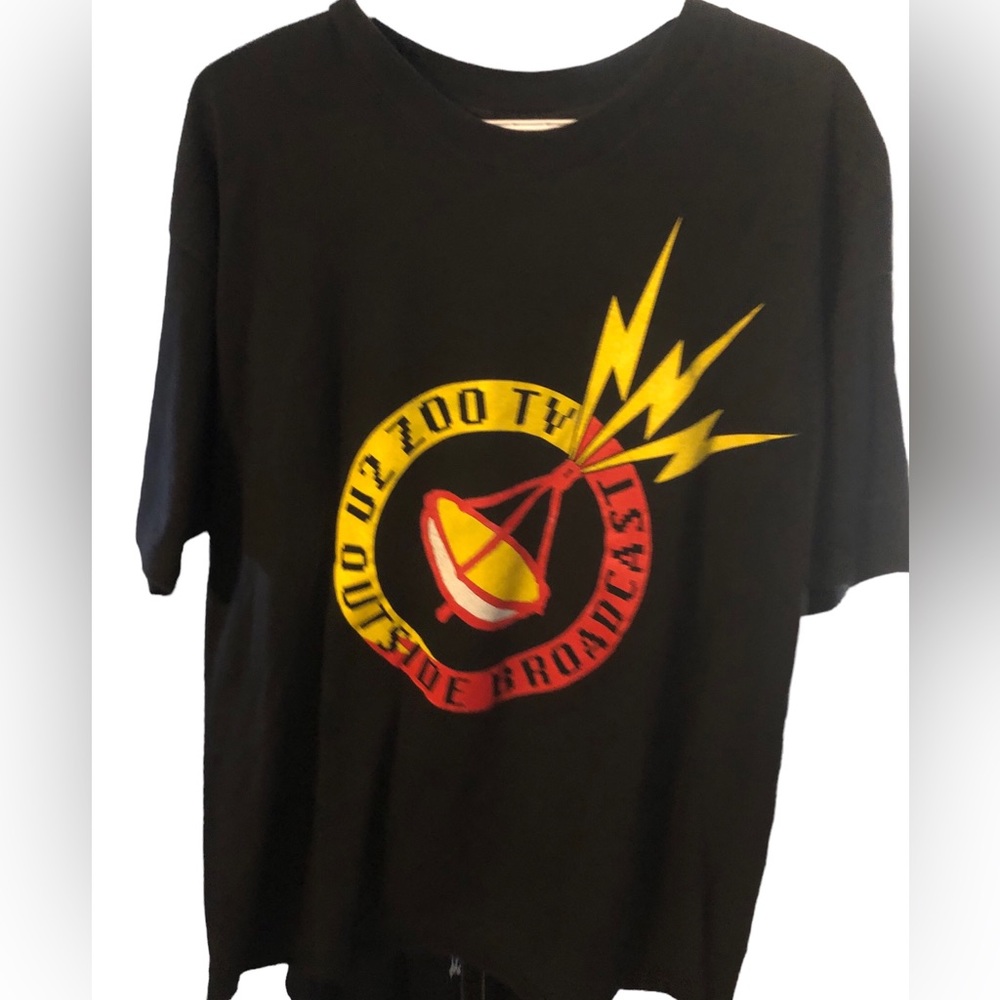 Vintage 1992 U2 Zoo TV Outside Broadcast Tour T-Shirt Single Stitch Hanes Tag XL